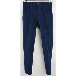New Santorelli Luigi‎ Stretch Brushed Twill Men's 30 x 33 Blue 5 Pocket Pants
